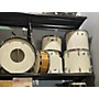 Vintage Ludwig Vintage 1970s Ludwig 9 piece EARLY '70S OLIVE BADGE DRUMKIT White Drum Kit White