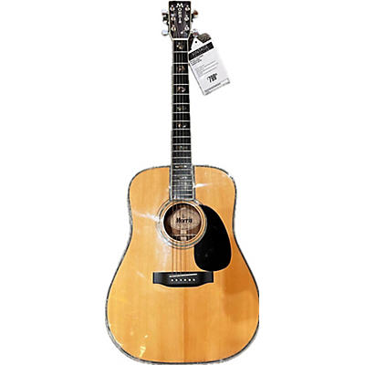 Vintage 1970s MORRIS W-39M Natural Acoustic Guitar