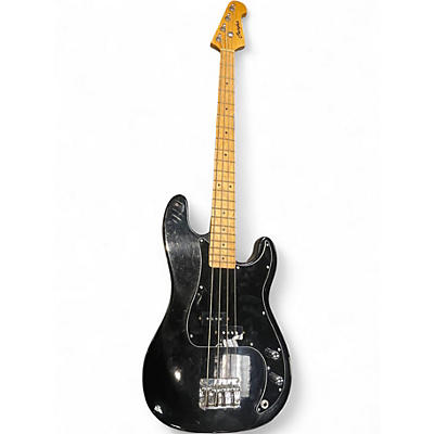 Vintage 1970s Memphis PRECISION Black Electric Bass Guitar