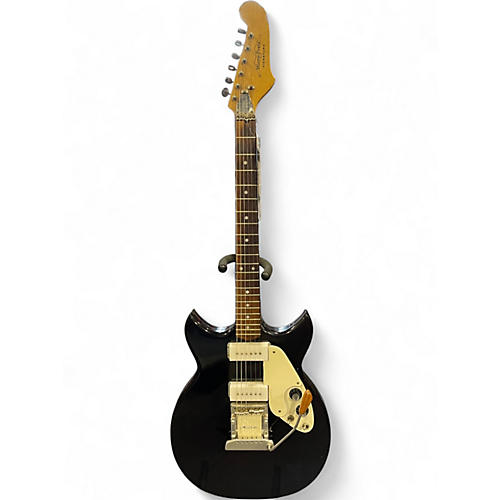 Vintage 1970s Microfrets Signature Model Black Hollow Body Electric Guitar Black
