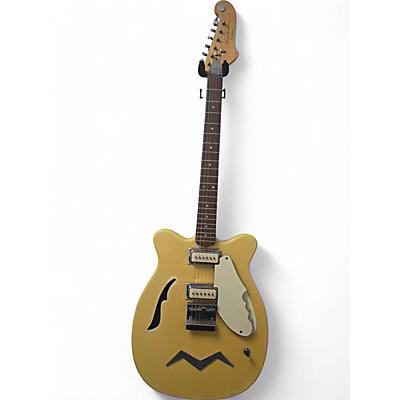 Vintage 1970s Microfrets WANDERER TV Yellow Hollow Body Electric Guitar