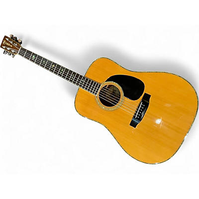 Vintage 1970s Morris W40 Natural Acoustic Guitar