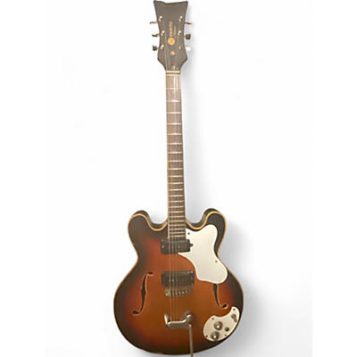 Vintage 1970s Moserite CELEBRITY Tobacco Burst Hollow Body Electric Guitar