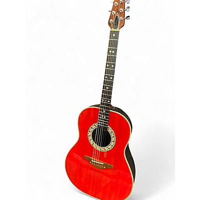 Vintage 1970s Ovation 1112-2 Cherry Acoustic Guitar