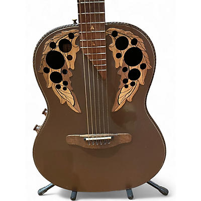 Vintage 1970s Ovation Adamas 1681-9 Balladeer Natural Acoustic Electric Guitar