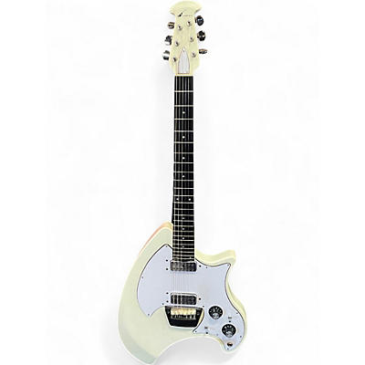 Vintage 1970s Ovation Breadwinner White Solid Body Electric Guitar