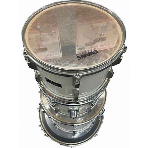 Vintage 1970s Pearl 4 Piece International White Drum Kit White