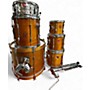 Vintage 1970s Premier 6 Piece Resonator Wood Grain Lacquer Drum Kit Wood Grain Lacquer