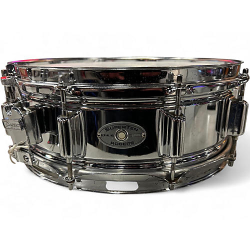 Vintage 1970s Rogers 14in Superten Chrome Drum Chrome 33