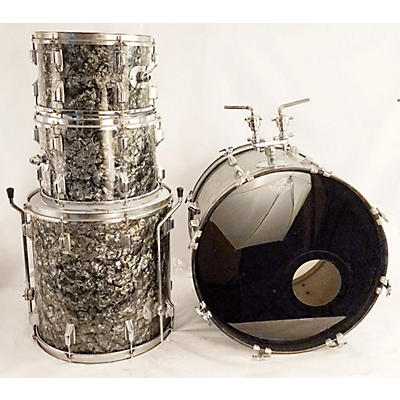 Rogers Vintage 1970s Rogers 4 piece LONDONER DAVE CLARK 5 BLACK DIAMOND PEARL Drum Kit