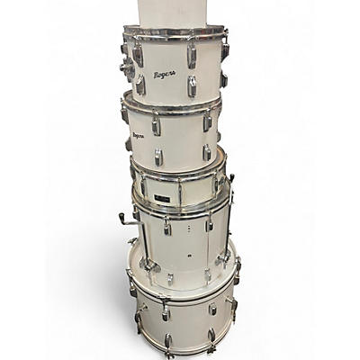Vintage 1970s Rogers 5 Piece Vintage Classic White Drum Kit