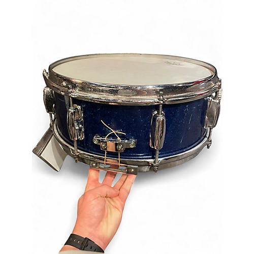 Vintage 1970s Slingerland 14in Soundking Blue Sparkle Drum Blue Sparkle 33