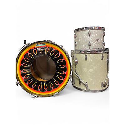 Vintage 1970s Slingerland 3 Piece MODERN SOLO WHITE PEARL Drum Kit