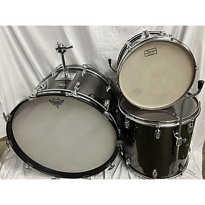 Slingerland Vintage 1970s Slingerland 3 piece 4pc Kit Black Drum Kit