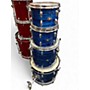 Vintage 1970s Slingerland 4 Piece Drum set Blue Pearl Agate Drum Kit Blue Pearl Agate