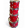 Vintage 1970s Slingerland 4 Piece Stage Band Red Drum Kit Red