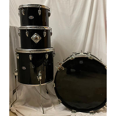 Vintage 1970s Slingerland 4 piece Pop Outfit Black Drum Kit