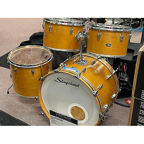 Slingerland Vintage 1970s Slingerland 4 piece Slingerland Natural Drum Kit Natural