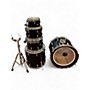 Vintage 1970s Slingerland 5 Piece ROCK OUTFIT Black Drum Kit Black