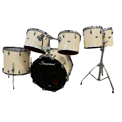 Slingerland Vintage 1970s Slingerland 6 piece CONCERT 6PC KIT Vintage White Drum Kit Vintage White