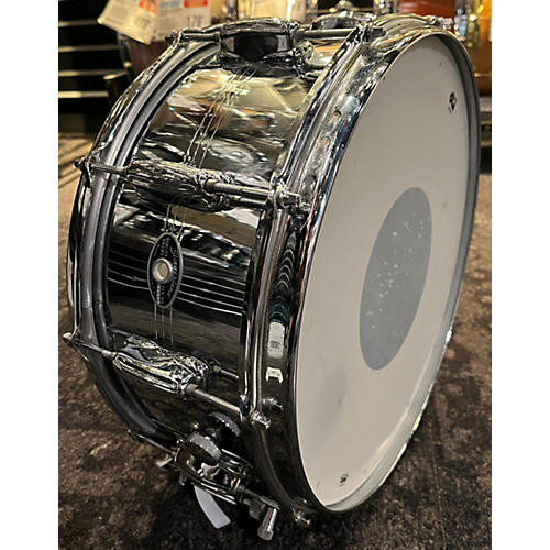 Slingerland Vintage 1970s Slingerland 6.5X14 Buddy Rich TDR Drum Metallic Silver Metallic Silver 15