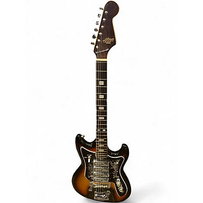 Vintage 1970s Teisco ET440 Spectrum 2 Tone Sunburst Solid Body Electric Guitar