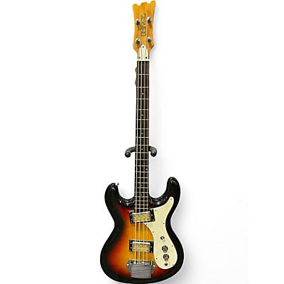 Vintage 1970s Univox Hi-Flier Bass Sunburst Electric Bass Guitar