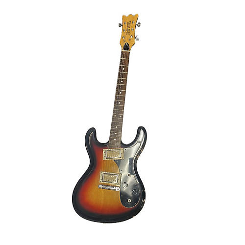 Univox Vintage 1970s Univox Hi Flier Phase IV Sunburst Solid Body Electric Guitar Sunburst