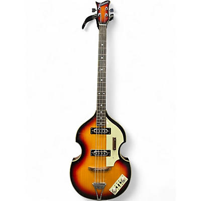 Vintage 1970s Univox LECTRA Tobacco Sunburst Electric Bass Guitar