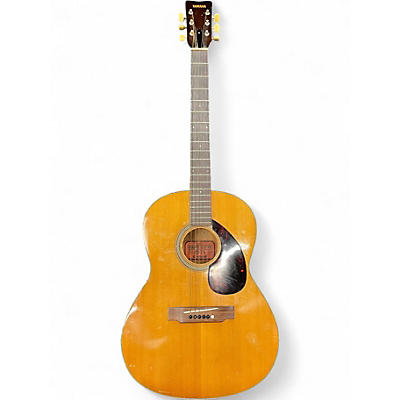 Vintage 1970s Yamaha FG75 Natural Acoustic Guitar