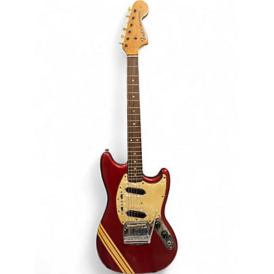 Vintage 1971 Fender Mustang Candy Apple Red Solid Body Electric Guitar