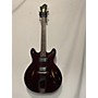 Vintage Hagstrom Vintage 1971 Hagstrom Viking Burgundy Hollow Body Electric Guitar Burgundy