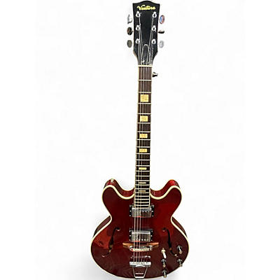 Vintage 1972 Ventura V1002 Trans Red Hollow Body Electric Guitar