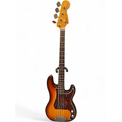 Vintage 1973 Fender Precision Bass Three Color Sunburst Electric Bass Guitar