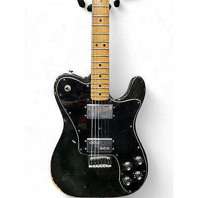 Vintage 1973 Fender Telecaster Deluxe Black Solid Body Electric Guitar