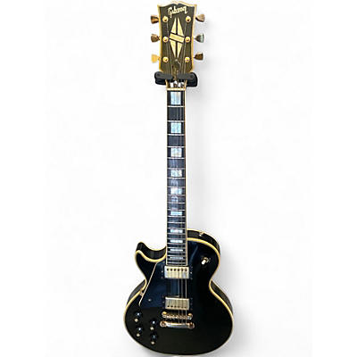 Vintage 1973 Gibson Les Paul Custom Left Handed Black Electric Guitar