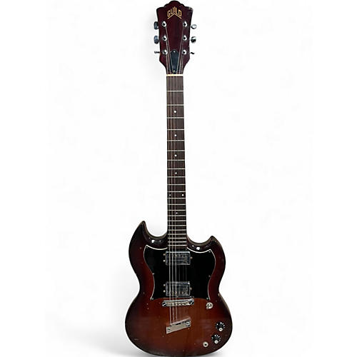 Vintage 1973 Guild S90 3 Tone Sunburst Solid Body Electric Guitar 3 Tone Sunburst