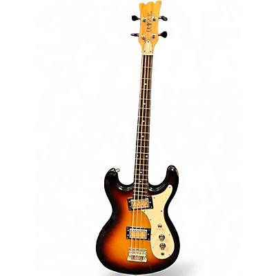 Vintage 1973 Univox Hi-Flyer Bass 1970s Tobacco Sunburst Electric Bass Guitar