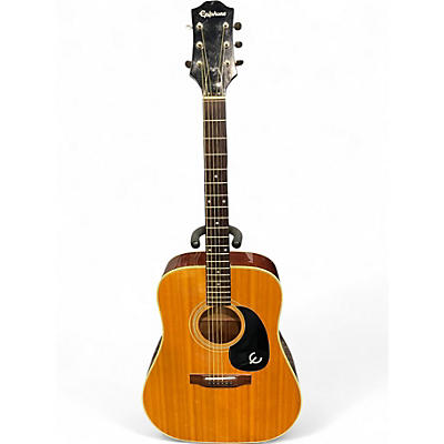 Vintage 1974 Epiphone FT145 Natural Acoustic Guitar