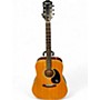 Vintage 1974 Epiphone FT145 Natural Acoustic Guitar Natural