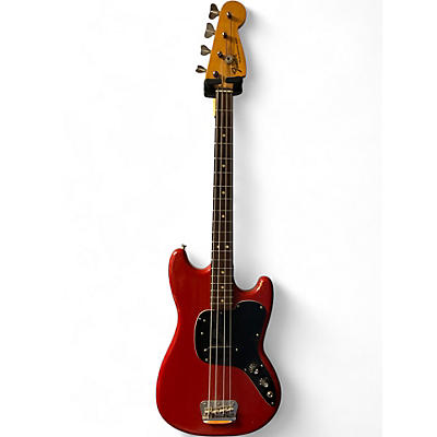 Vintage 1974 Fender Musicmaster Fiesta Red Electric Bass Guitar