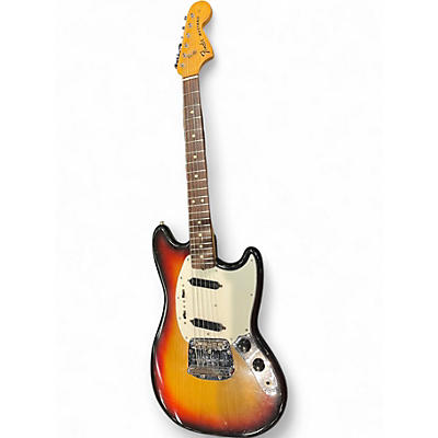 Vintage 1974 Fender Mustang Sunburst Solid Body Electric Guitar