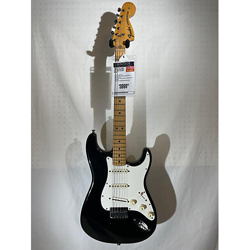 Fender Vintage 1974 Fender Stratocaster Black Solid Body Electric Guitar Black