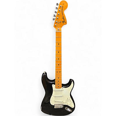 Vintage 1974 Fender Stratocaster Black Solid Body Electric Guitar