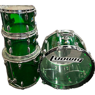 Ludwig Vintage 1974 Ludwig 4 piece Supralite Transparent Green Drum Kit