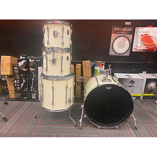 Premier Vintage 1974 Premier 4 piece 70s Drum Kit White Drum Kit White