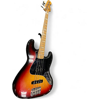 Vintage 1975 Fender  JAZZ BASS 3 Tone Sunburst Electric Bass Guitar