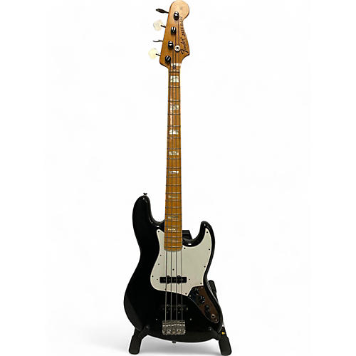 Fender Vintage 1975 Fender Jazz Bass Black Electric Bass Guitar Black