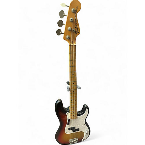 Vintage 1975 Fender Precision 3 Color Sunburst Electric Bass Guitar 3 Color Sunburst