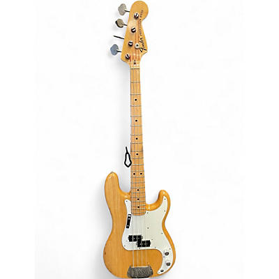 Vintage 1975 Fender Standard Precision Bass Natural Electric Bass Guitar